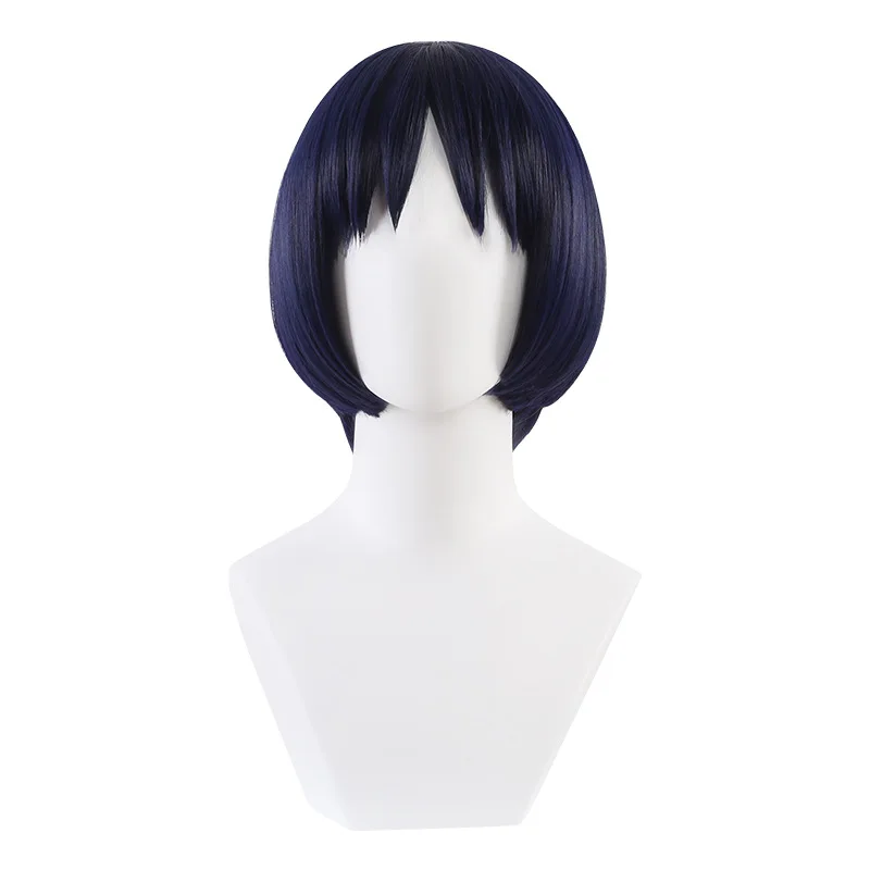 Perruque originale God Skirmish Cos, fausse foule, simulée en forme de cuir chevelu, spécial soie mate foncée