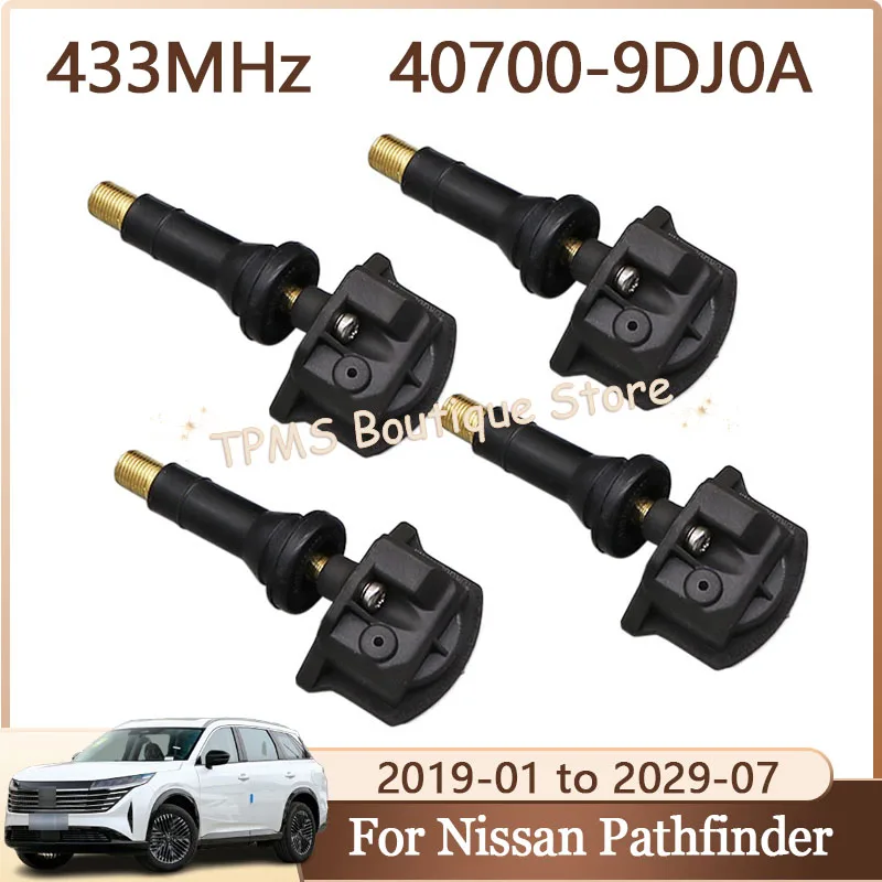 

40700-9DJ0A 407009DJ0A Система контроля давления в шинах для Nissan Pathfinder Murano Pathfinder IV 433 МГц 4 шт. Датчик TPMS