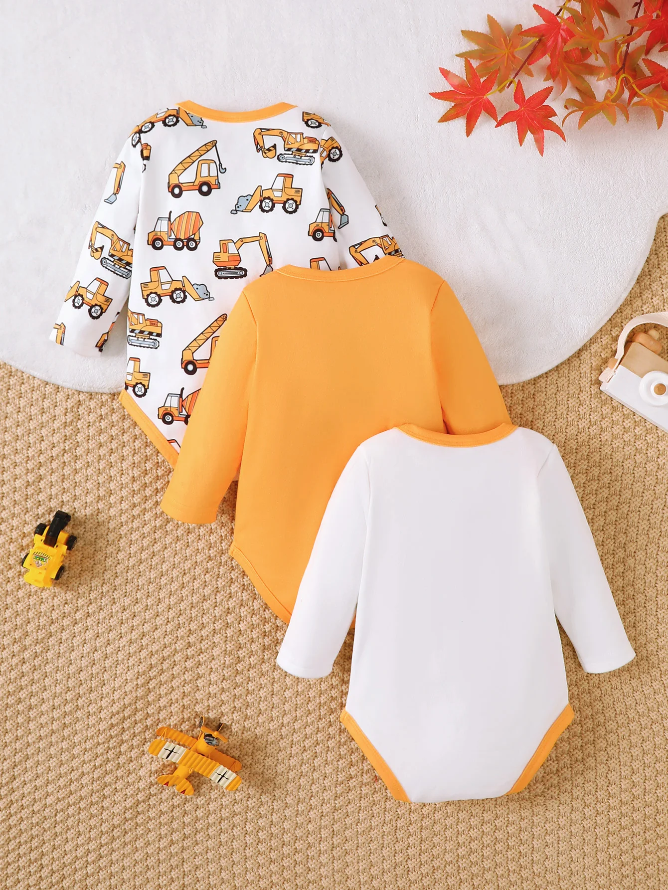 3-piece set of autumn casual v - Baby Clothing Fabric recension och pris
