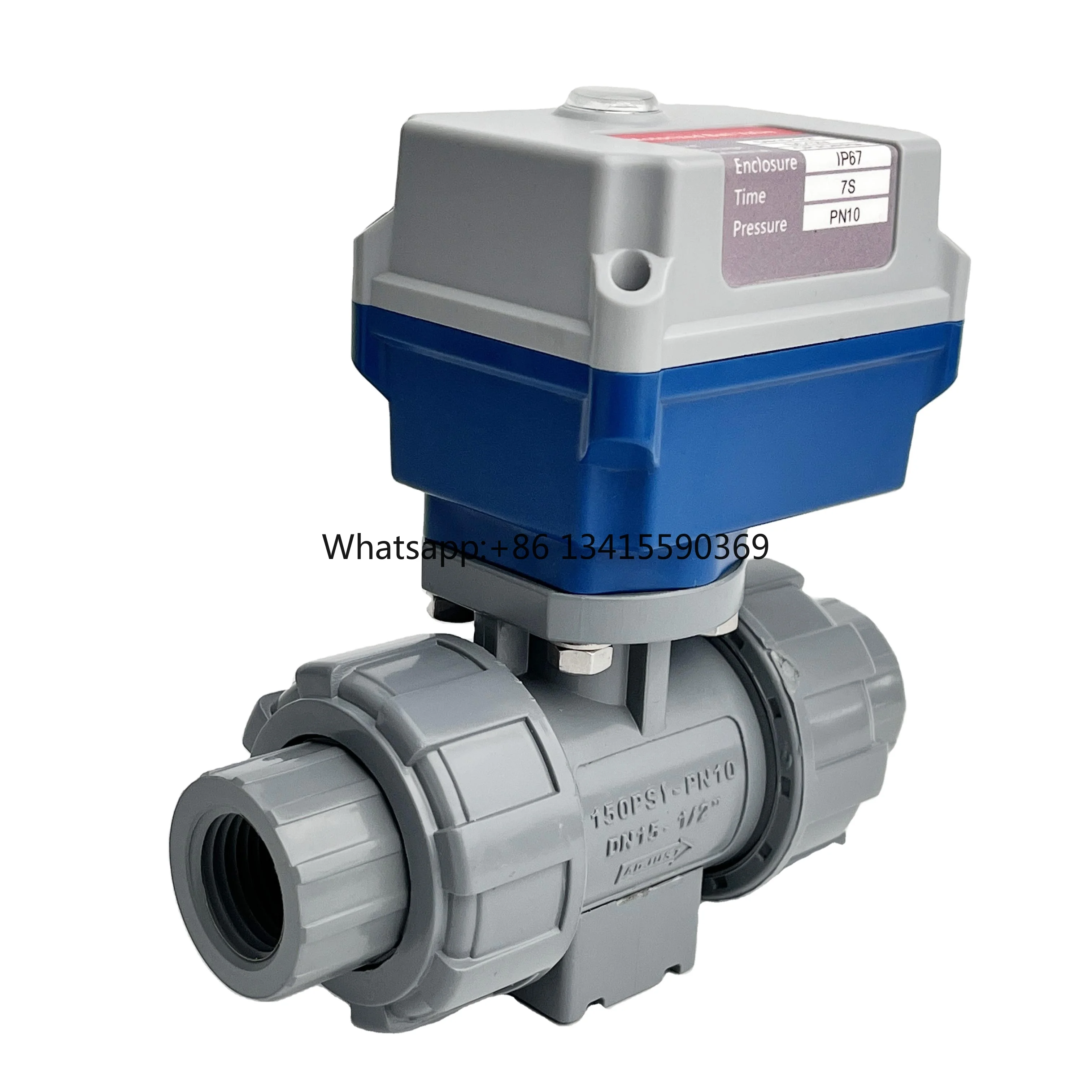 

DN15-1/2" Power-off Reset CPVC Mini Electric Water 2way Ball Valve CPVC Plastic Motorized Ball Valve AC220V/DC24V