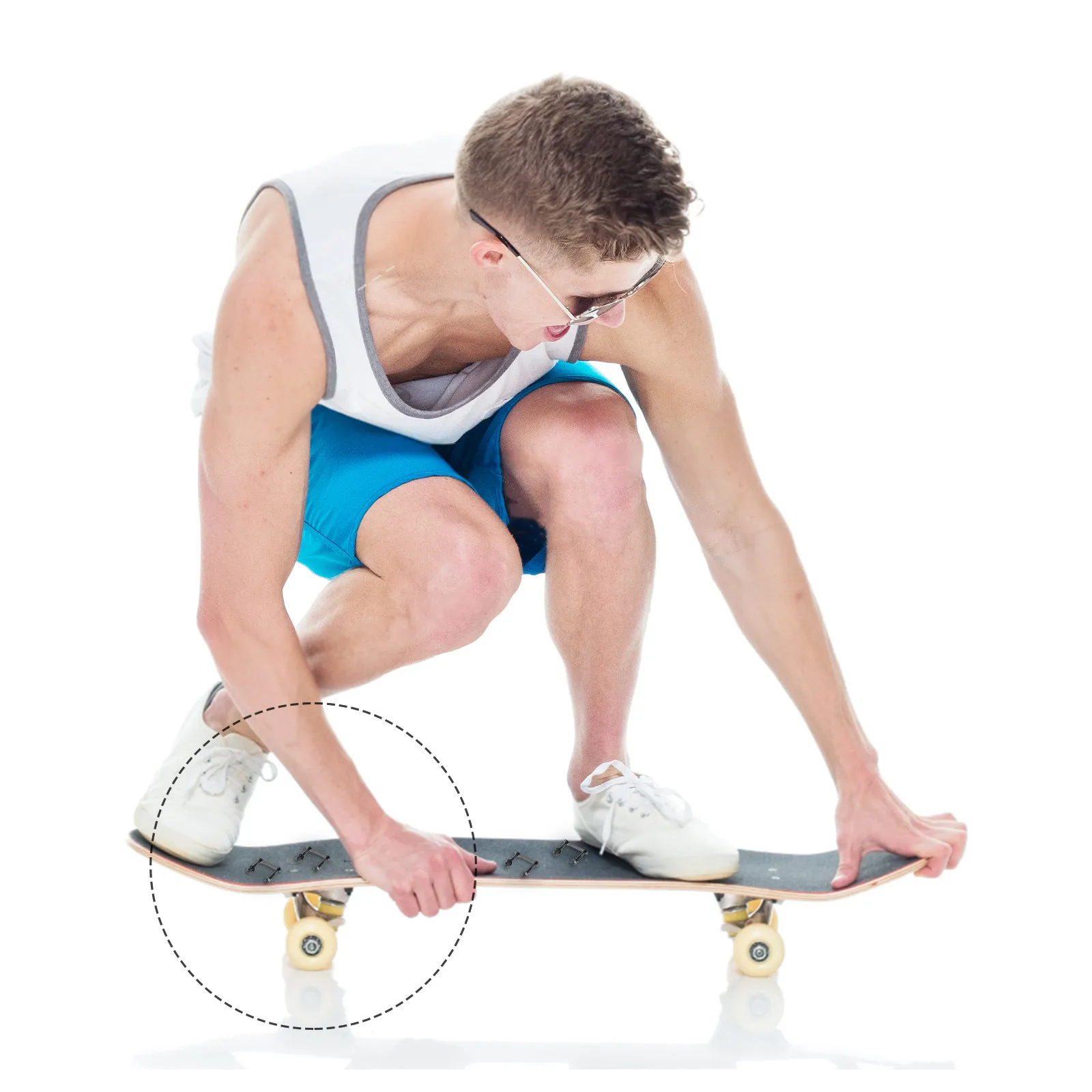 

Комплект из 6 черных болтов для крепления траков скейтборда: улучшенная стабильность и безопасность для крепления деки и лонгборда