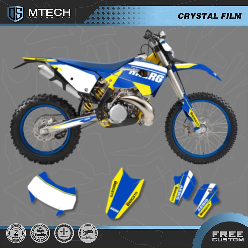 

DSMTECH Motorcycle Fairing Graphics Background Decal Stickers kits for Husaberg TE 2011 2012 Number Name Custom 003