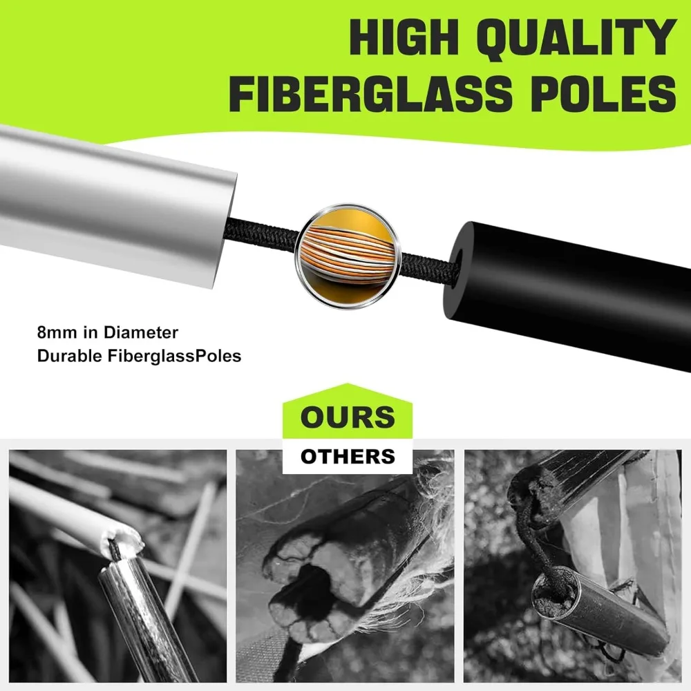 هدف كرة قدم محمول قابل للطي مقاس 5 × 3 أقدام مع حقيبة حمل، شبكة تدريب داخلية وخارجية للأطفال والشباب والكبار #3