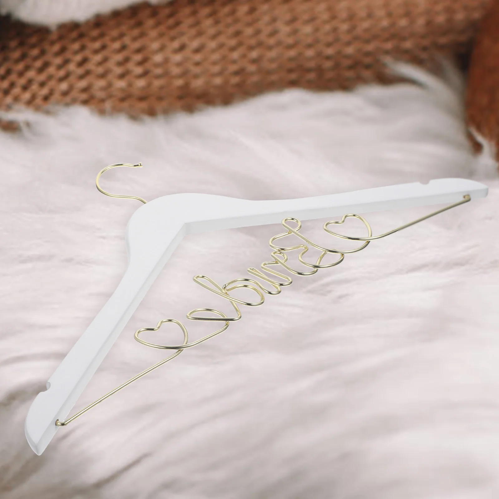 Bridal Hanger Prevent Dress from Falling off Hangers Bride Simple Wedding For Wood Display