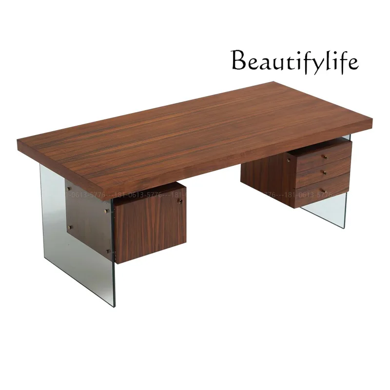 

Acrylic solid wood desk modern new luxury tea table long workbench designer style fashion