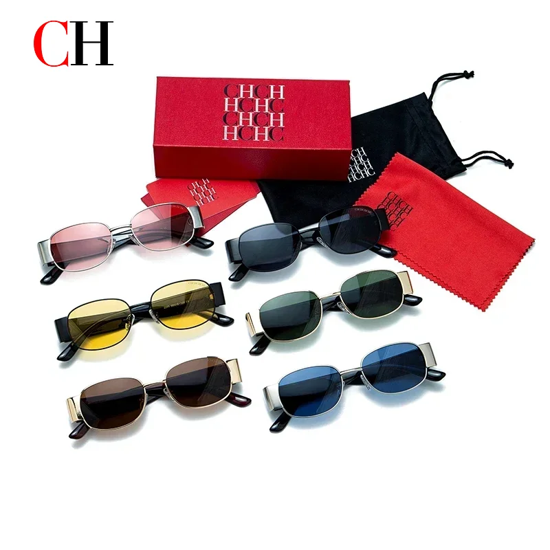 

Солнцезащитные очки CH для женщин: брендовые, высококачественные, с цветными линзами, дизайнерские, с толстыми оправами, стильные очки для создания индивидуального образа