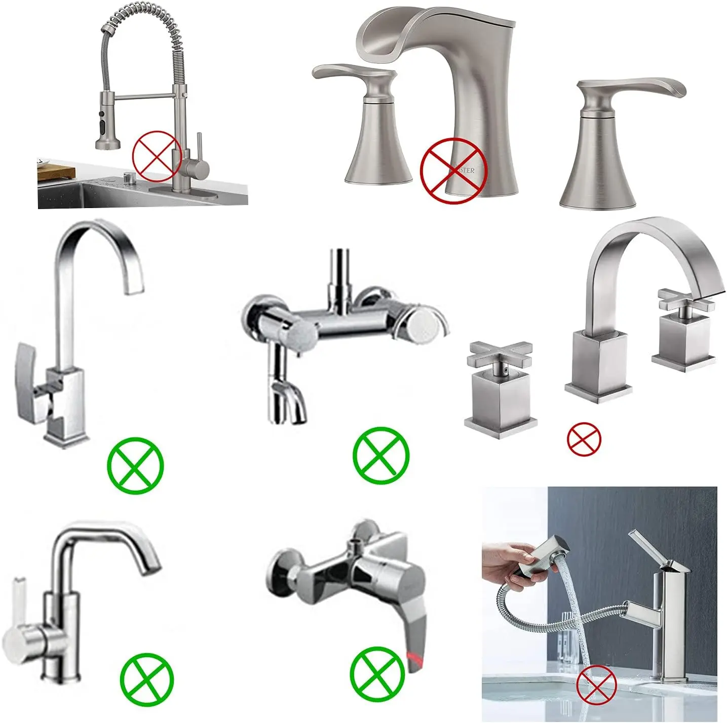 Faucet Sprayer Attachment with Flexible Tap Extension and 360 Degree Aerator for Kitchen Sink Hot Cold Water view 5