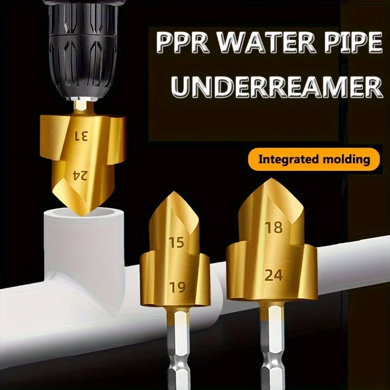 Hexagonal Handle Water Pipe Drill Bit，PPR Lifting Drill Bit，20/25/32 Step Drill，Plumber and Electrician，Water Pipe Drill
