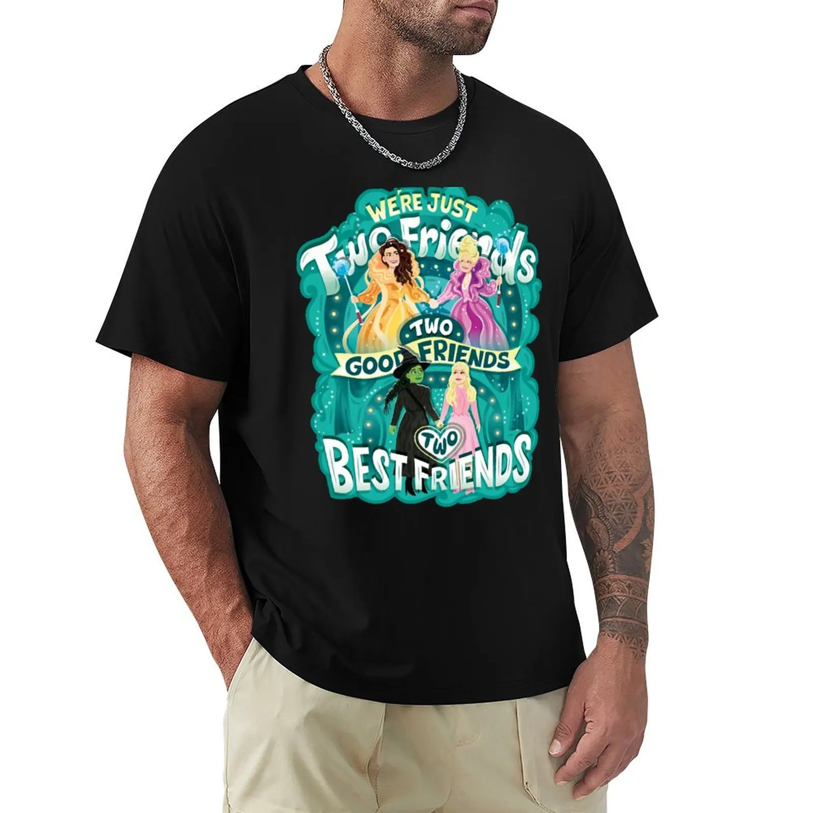 

Two Best Friends T-Shirt funny shirt cotton vintage anime shirt cotton man t-shirts mens plain t shirts