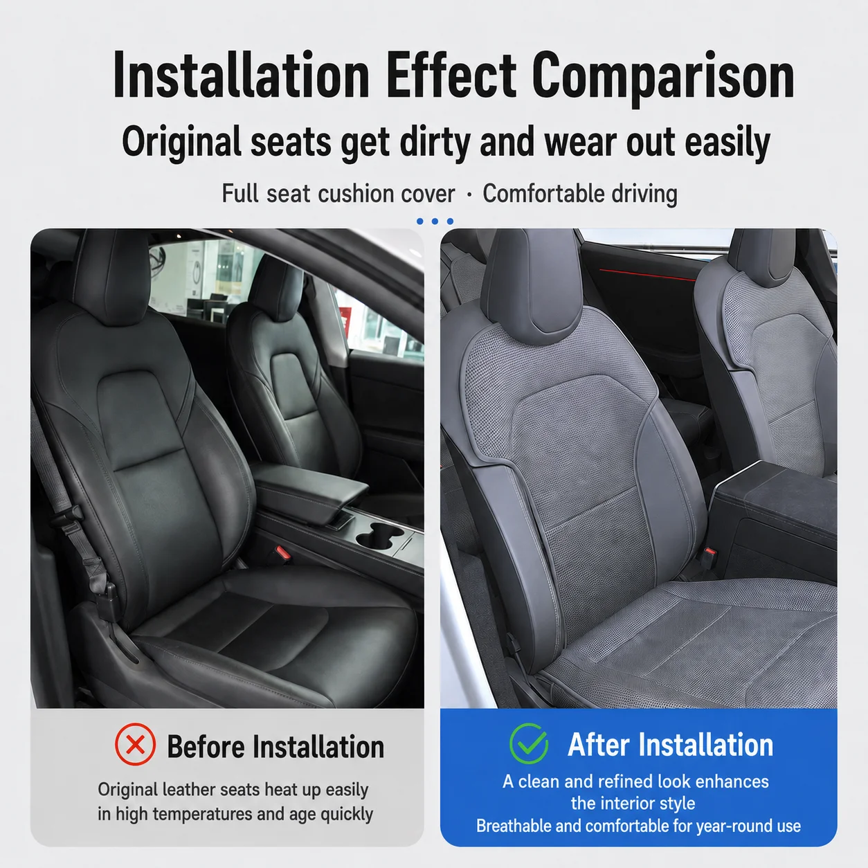 Car Seat Cover Nappa Leather For New Model YL Model Y Juniper 2025 Eight Grade Anti Fouling Wholesale Price All-Season