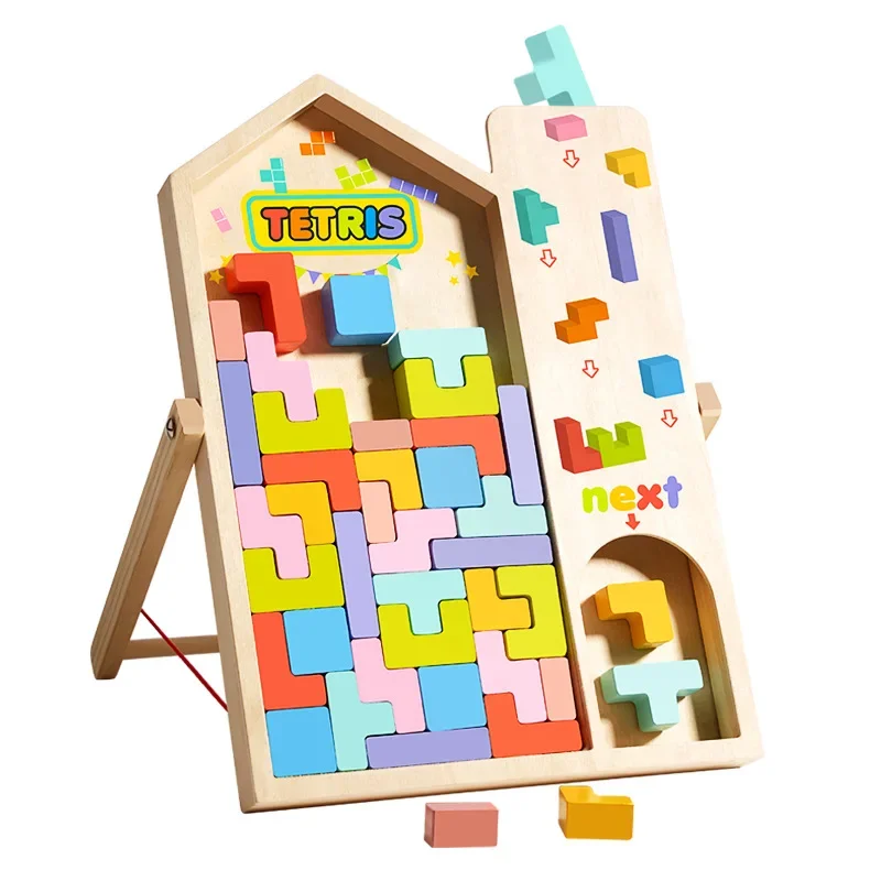 3D-Holzpuzzles, Denksportaufgaben, Spielzeug, Tangram, buntes Puzzle-Spiel, Vorschule, pädagogisches Geschenk für Kinder, Kleinkinder, Kinder