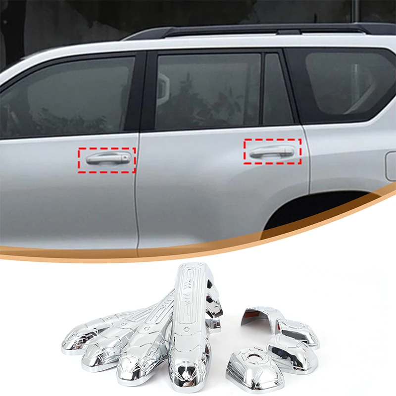 

ABS Carbon Fiber For Toyota Land Cruiser Prado FJ150 150 2010-2019 Car exterior handle decorative cover sticker Car accessories