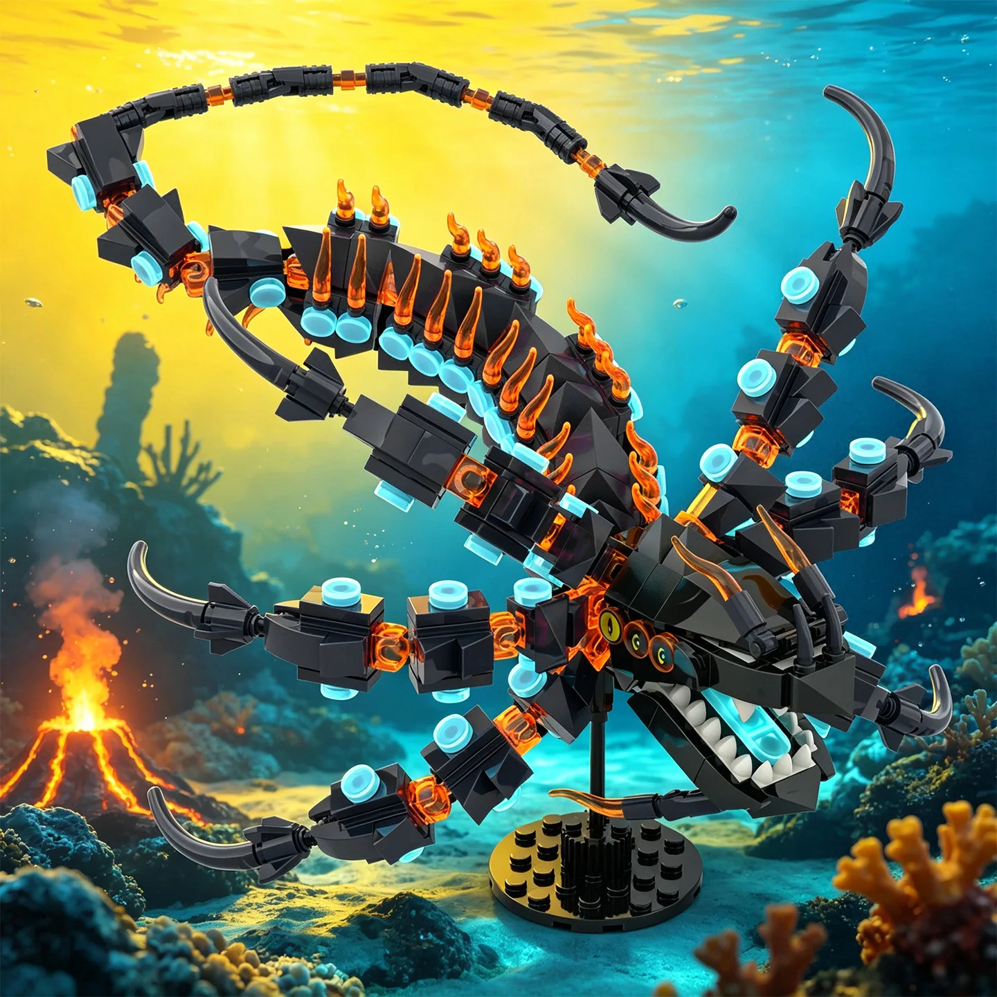Subnautica2 Explore Tadpole Abyssal Giant Worm Modellbausatz Alien Waters Leviathan Shark Squid Duke's Monster Spielzeug – Detail 5