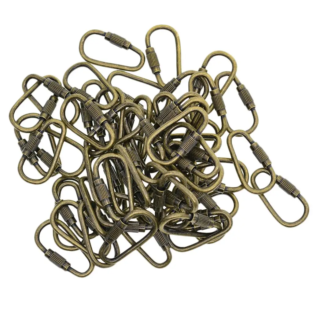 Durable Screw Lock Key Ring Holder Steel Material Key Chain Strap Accessory for Backpack Hiking
