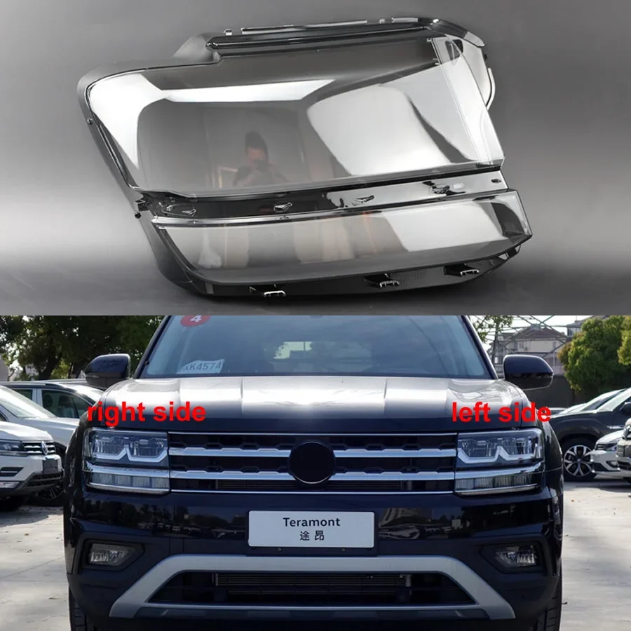 

For Volkswagen VW Teramont 2017-2020 Halogen Car Accessories Front Headlamp Cover Lampshade Lens Headlamp Shell Plexiglass