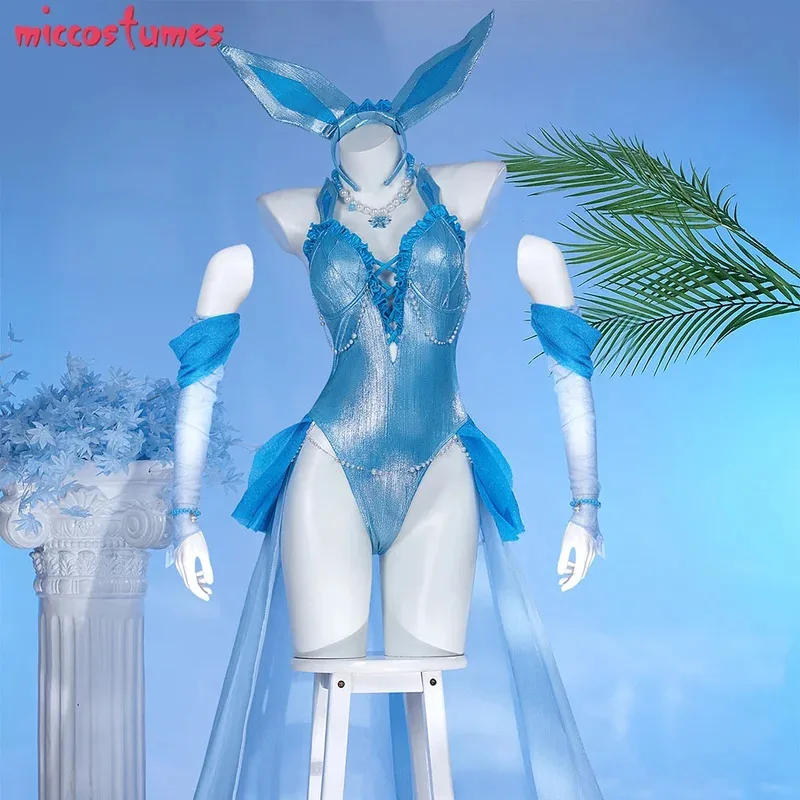 

haikyuu Women;s PM Derivative Swimsuit Deep V Cutout Bathing Suit with Sleeves Headband