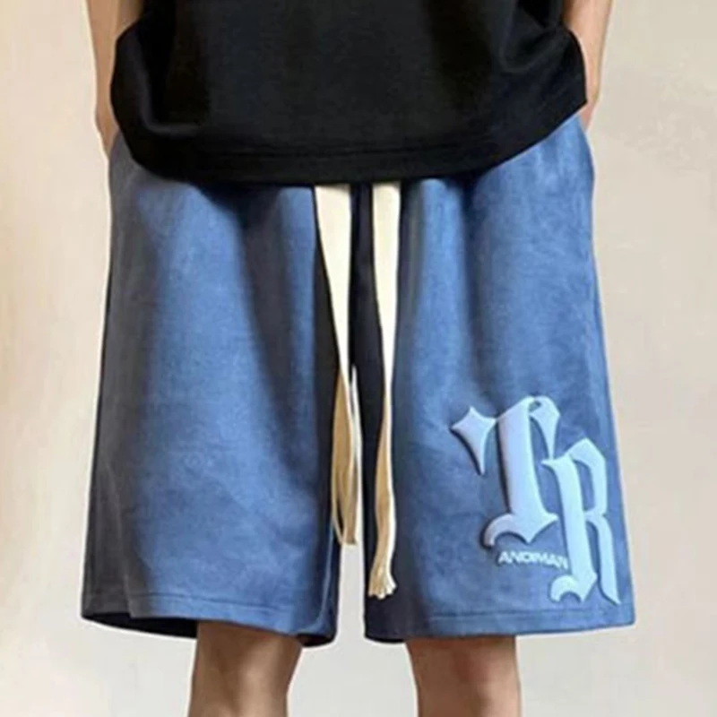 Y2k Shorts For Men 2023 Summer Letter Foam Print Loose Sweatpants Gym Oversized Basketball Shorts Pants Hip Hop Streetwear 8XL