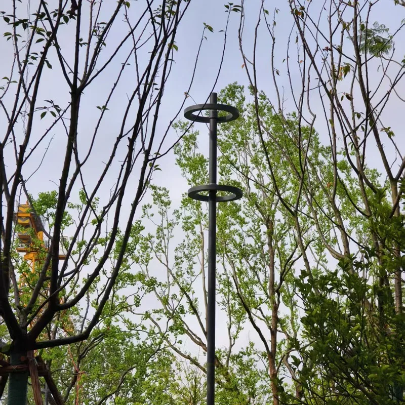 

Modern Simple LED Outdoor Garden Light Circle Street Light High Pole Light Garden Villa Wine