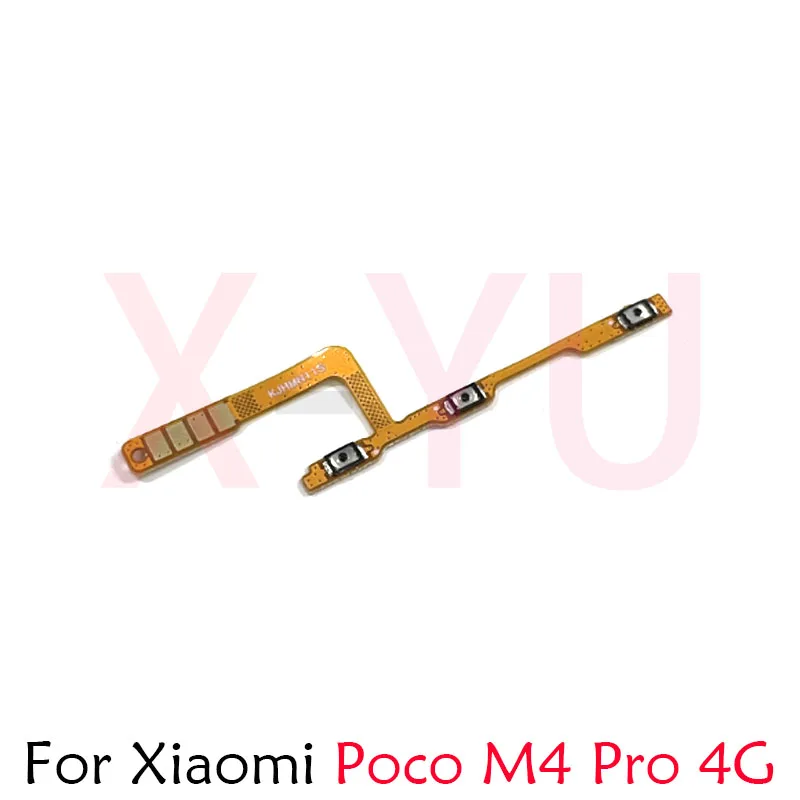 For Xiaomi POCO M4 M5 M5S Pro 5G Power On Off Switch Volume Side Button Flex Cable