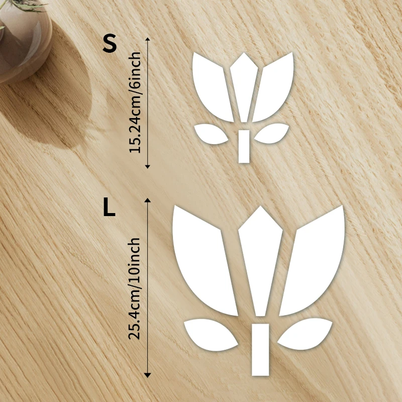 YOMDID 6 قطع مسطرة خياطة بنمط التوليب DIY PET قالب خياطة بنمط الأزهار متعدد الحجم - قالب قطع اللحف بنفسك