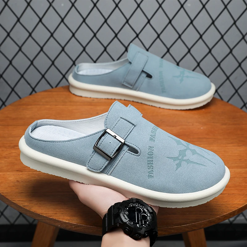 Capispalla da uomo Baotou mezza pantofola 2025 Estate Nuova pantofola pigra alla moda, versatile, traspirante e casual con suola morbida