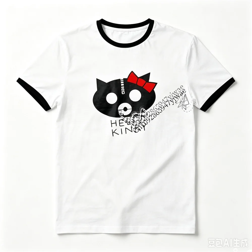 Hello Kinky T-Shirt Gorillaz-2D, gleicher Stil, bedruckt, kurzärmelig, lässiges Streetwear-Oberteil, Fan-Geschenk-T-Shirt, Sommer, Unisex, Strand-T-Shirts – Detail 5