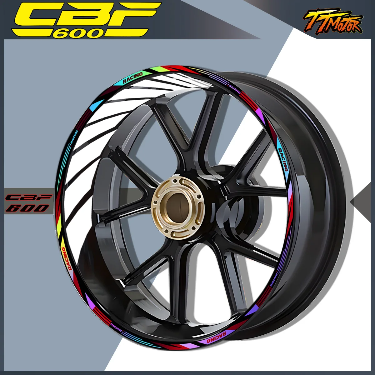 

For HONDA CBF600 CBF 600 Motorcycle 17 Inch Front And Rear Wheel Stickers Modified Waterproof Wheel Rim Stripes Stickers Decal