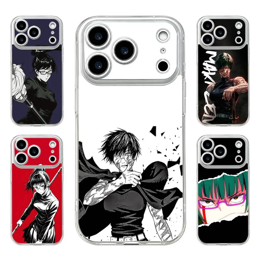 M-Maki ZeninS Phone Case for iPhone 17 16 15 11 12 13 14 Plus 15 ProMax Pro 16e Ultra Thin Clear TPU Cover Bag