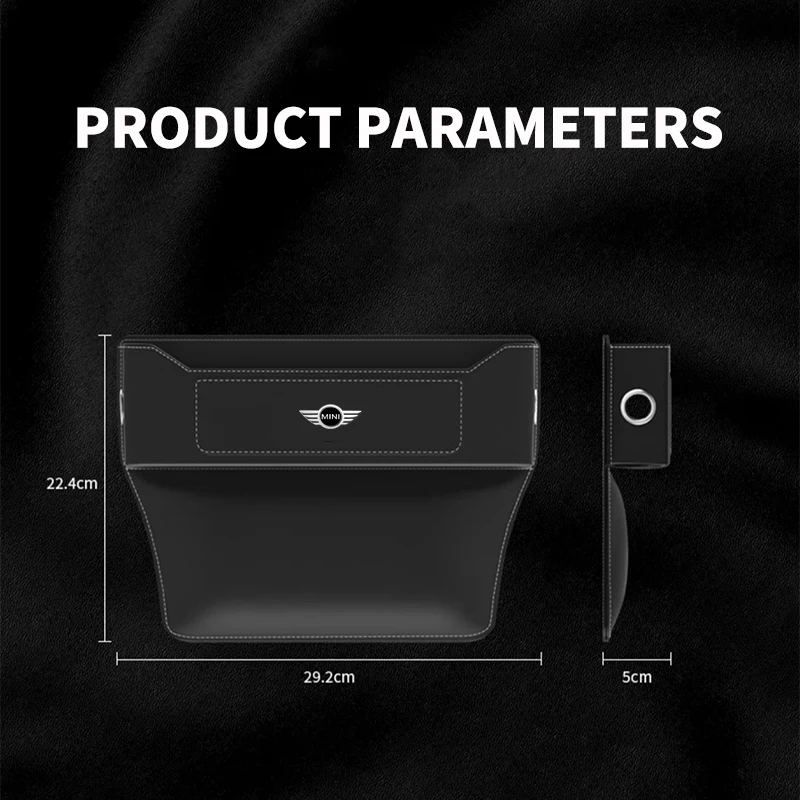 카시트 갭 정리함 가죽 보관함, 미니 쿠퍼 원 JCW F54 F55 F56 F57 F60 R50 R52 R53 용 자동차 인테리어 액세서리, 신제품