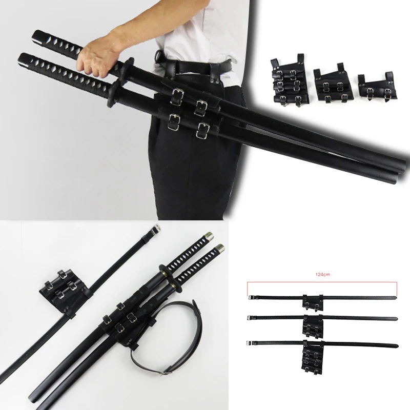 Porte-Épée Japonais Katana en Cuir PU pour Homme Adulte, Ceinture Médiévale, Accessoires d'Halloween, Anime Cosplay, Gaine de Taille de oral alier