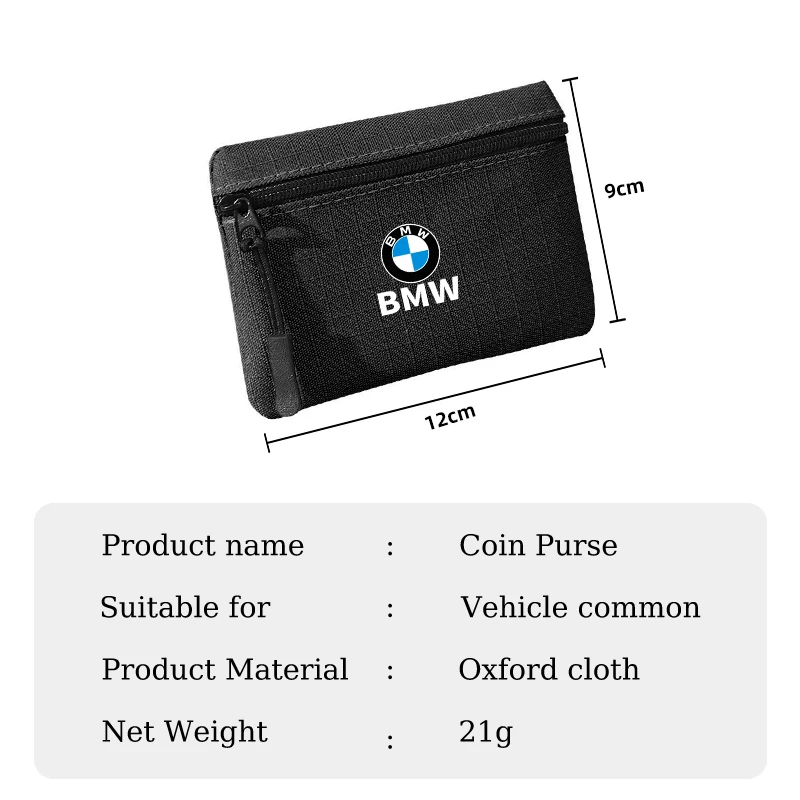 Bank ID Card Wallet Mini Zipper Men Women Coin Purse Key Bag Organizer For BMW 1 2 3 5 7 Series X1X2X3X4X5X6 G20 G30 G11 G12 F30