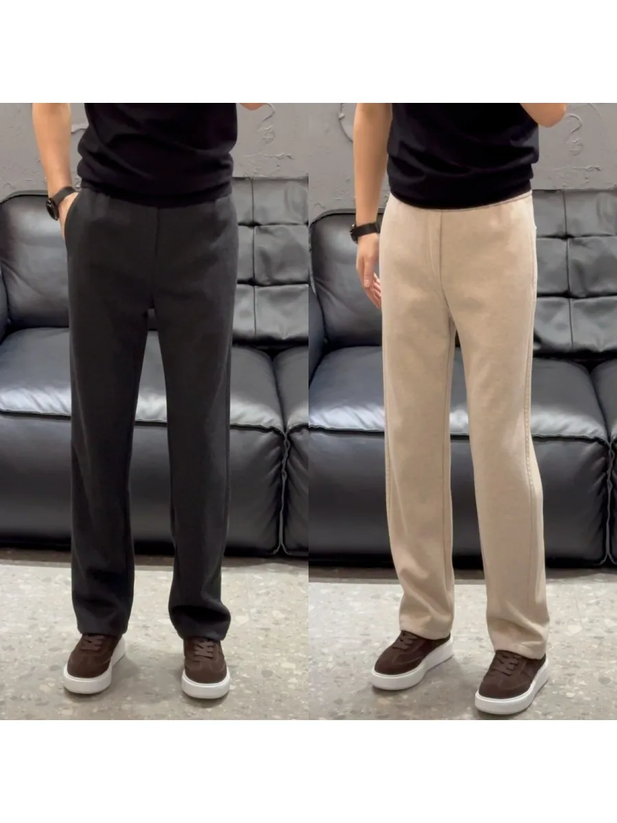 

Повседневные брюки для мужчин: модные, высококачественные, осенне-зимние, новые, универсальные, легкие, удобные, прямые джинсы