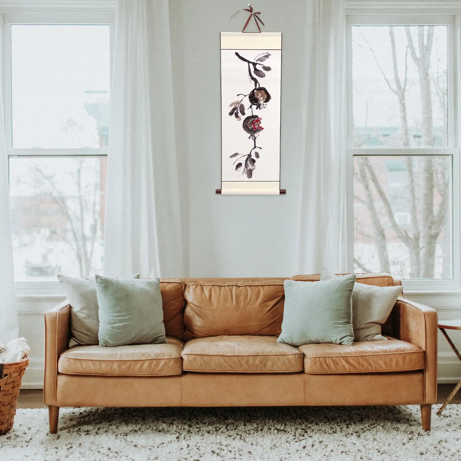 Blank Hanging Scroll 30x80cm Red Gold Simulated Rice Paper Chinese Calligraphy Xuan Paper Wall Decor Compact Size