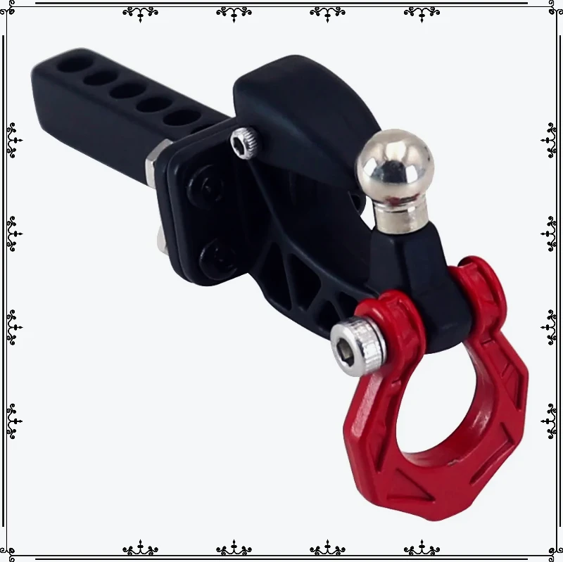 Metal Rear Bumper Tow Trailer Hook Drop Hitch Receiver for 1/8 1/10 Rc Crawler Car Axial Scx10 Traxxas Trx4 Rgt Yikong Redcat