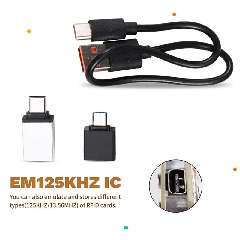 ABGN RFID ชิปสมาร์ท Reader Chameleon Ultra + 2XT5577 พวงกุญแจสมาร์ทการ์ดจําลอง 125K 13.56M การ์ดถอดรหัส NFC อ่าน Writer