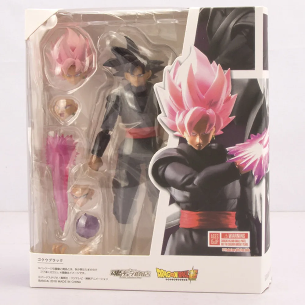 Z Dragon Ball Anime Figure SHF Son Goku Assembled Zamasu Action Black Gokou Super Saiyan Figure PVC Toy Rose Model Doll Gift