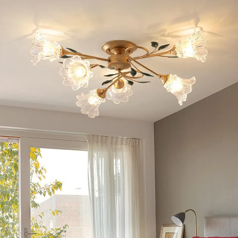 American French Vintage Iron Ceiling Light Living Room Bedroom Dining Modern Rustic Country Home
