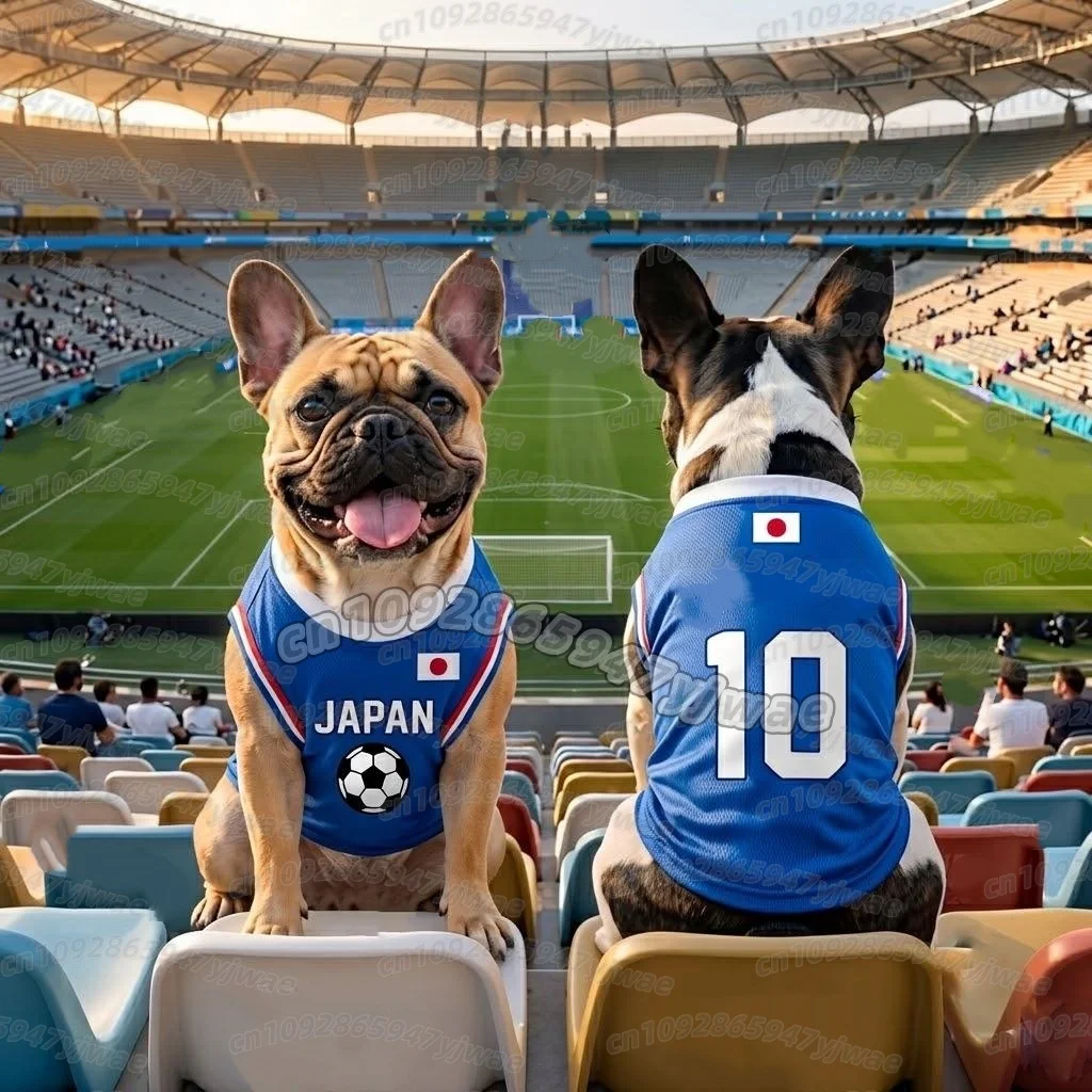 26 Summer Dog Clothes Japan  Spain Brazil  print Basketball  Japan Puppy T-Shirt Summer Pet Cat VEST For  soccer fans Dogs VEST