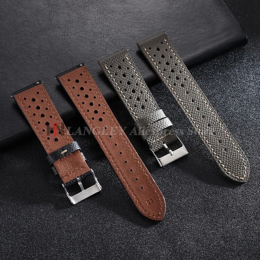 Quick Release Vintage Genuine Leather Watch Strap Bracelet 18mm 19mm 20mm 22mm Men Women Universal Cowhide Bands Breathable Belt