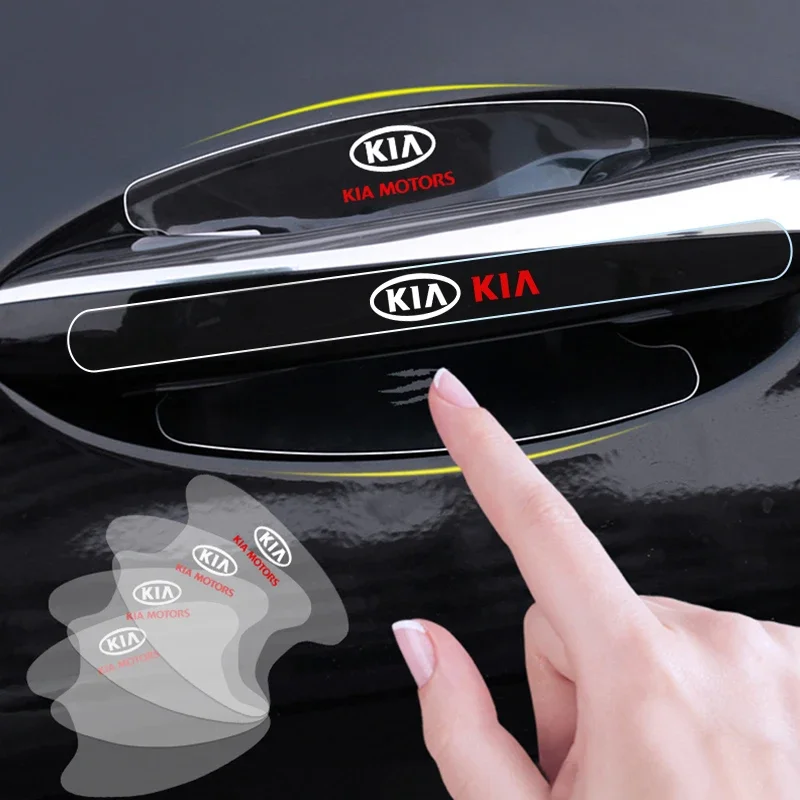 4 قطعة مقبض باب السيارة حامي ملصقات الفينيل المضادة للخدش حماية السيارات فيلم لكيا ريو Ceed سبورتاج سيراتو الروح سورينتو #3