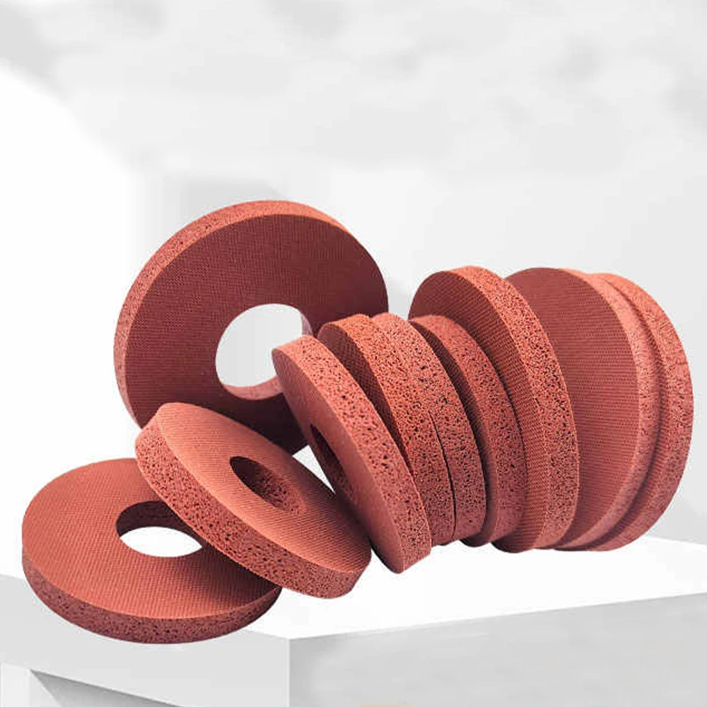 10/20/40Pcs Thick1/2/3mm Foam Silicone Pad ID 9-14mm Solid Sponge Pad Resistant To High Temperature Shock-Absorbing Buffering