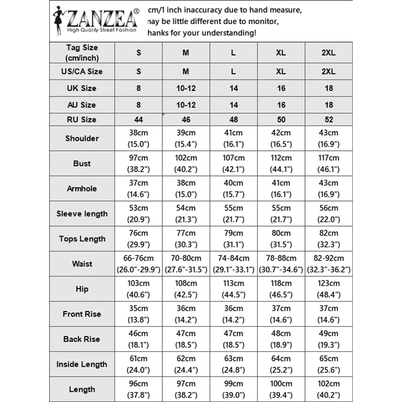 ZANZEA Women's Muslim Modest 2 Piece Matching Pant Sets Hijabis Crinkled Fabric Long Tops & Wide Leg Pants Suits Islamic Outfits
