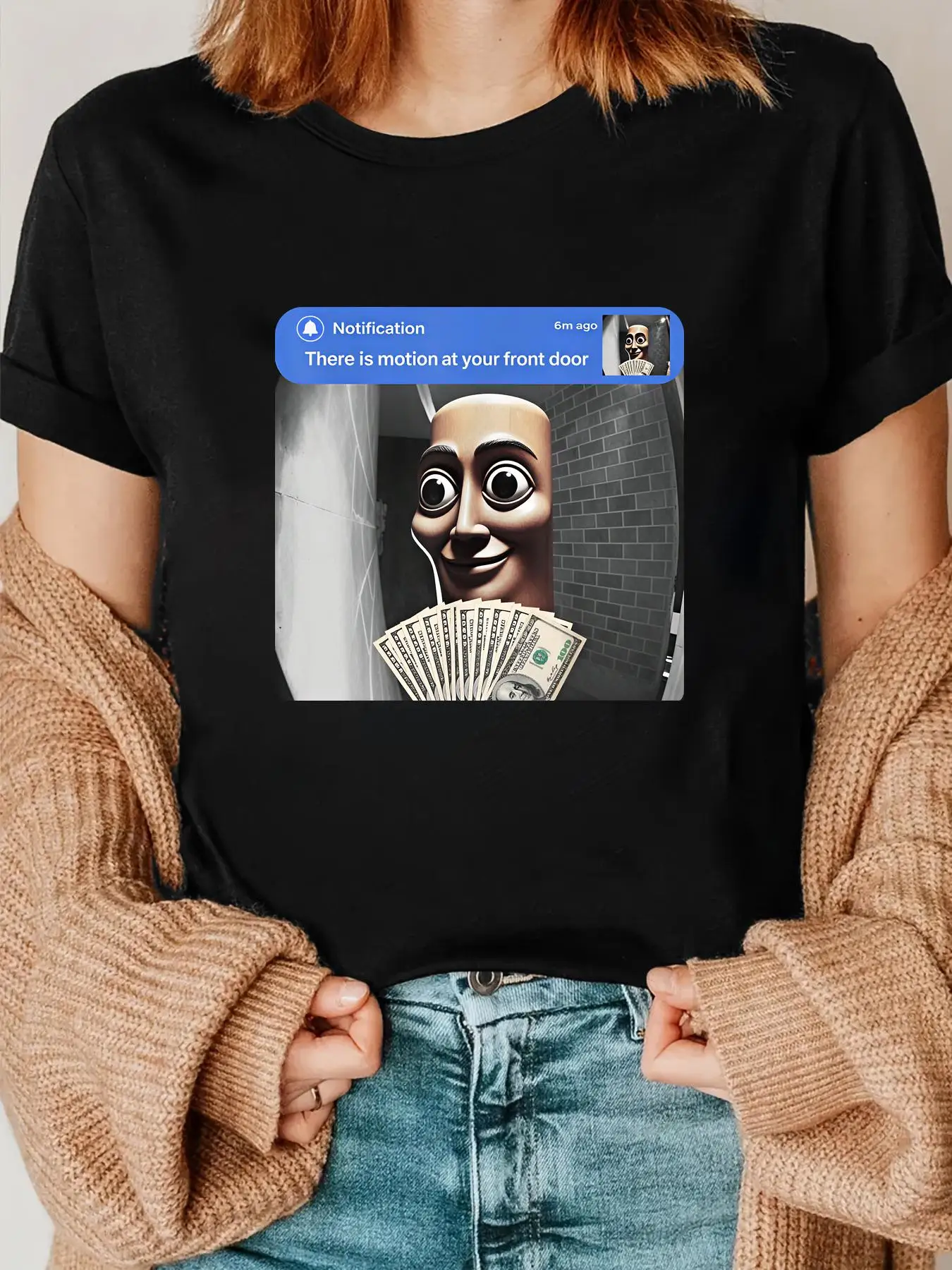 There is Motion at Your Front Door Tung Tung Tung sahur Meme T-Shirt