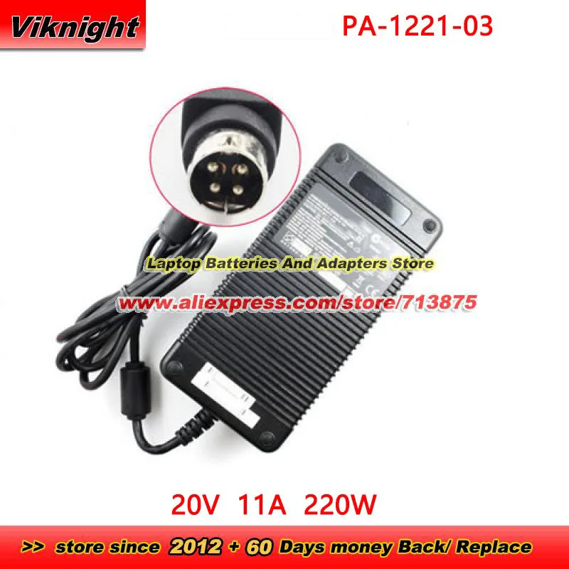 

Сетевой адаптер PA-1221-03 0405B20220 20В 11А 220Вт 4PIN для CLEVO D-9T D-900 D9K D900T D90T D900F NB9280 NP9880 M590KE