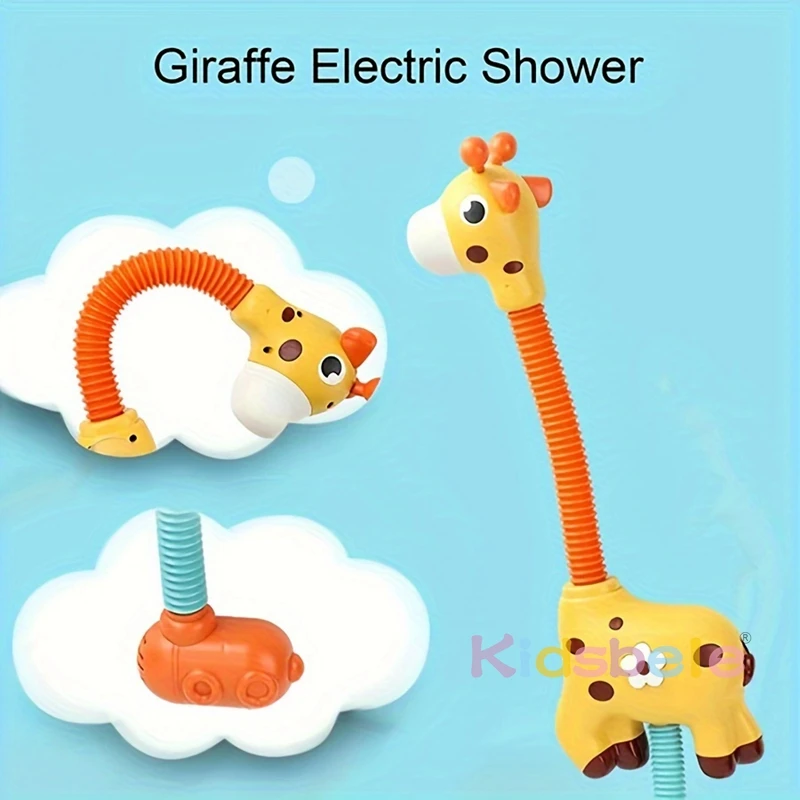 Baby Giraffe Shower Bath Toys Water Toys Bathtime Fun Shower Toys Electric Spray Water Squirt Sprinkler