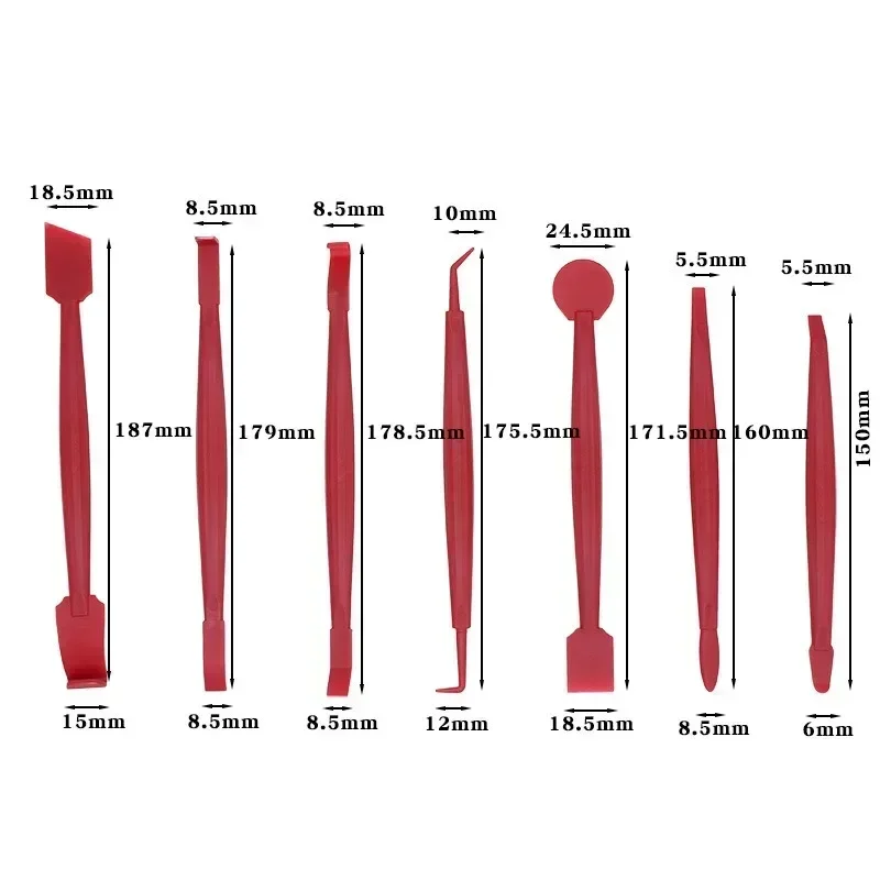 7/3 قطعة سيارة مايكرو ممسحة منحنيات فتحة تينت أداة مجموعة 3 في 1 صلابة مختلفة طوقا ممسحة لتثبيت ملصقات يلتف السيارات