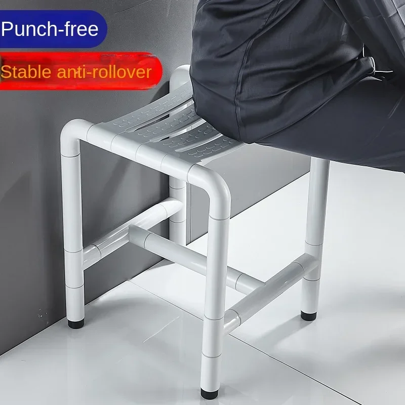 Stainless Steel Bath Stool for Elderly and Disabled NonSlip BarrierFree Shower Chair, Durable Bathroom Seat, Safe Bathing Aid