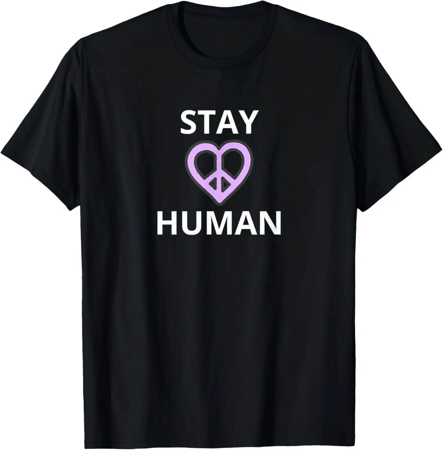 

Unisex-Adults Black Small Stay Human T-Shirt Motorcycle