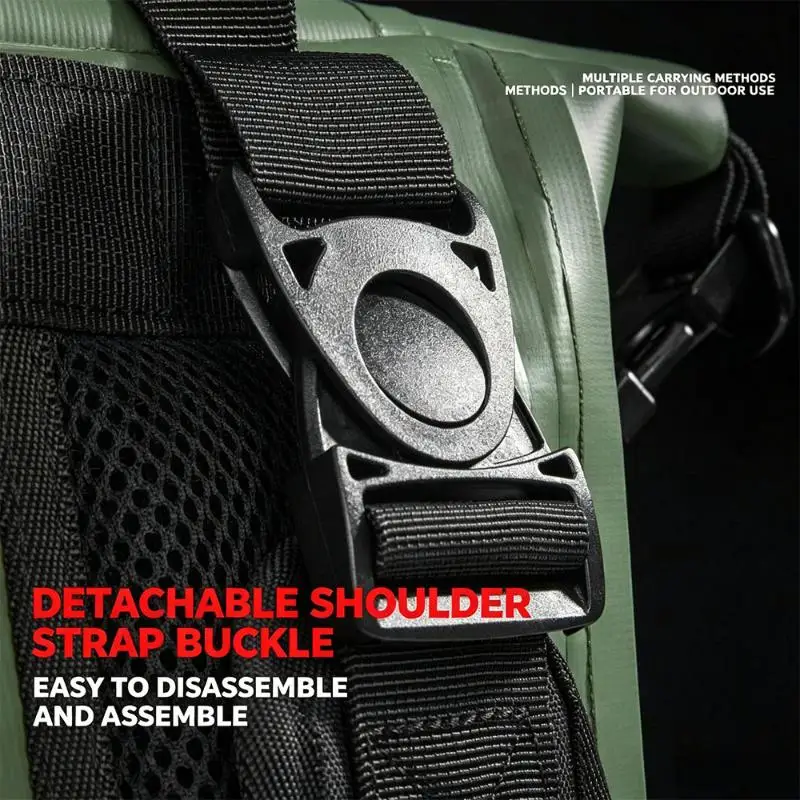 10 Pcs Various Sizes Black Center Release Buckle Belt Buckle For Backpack Straps Webbing Strapping