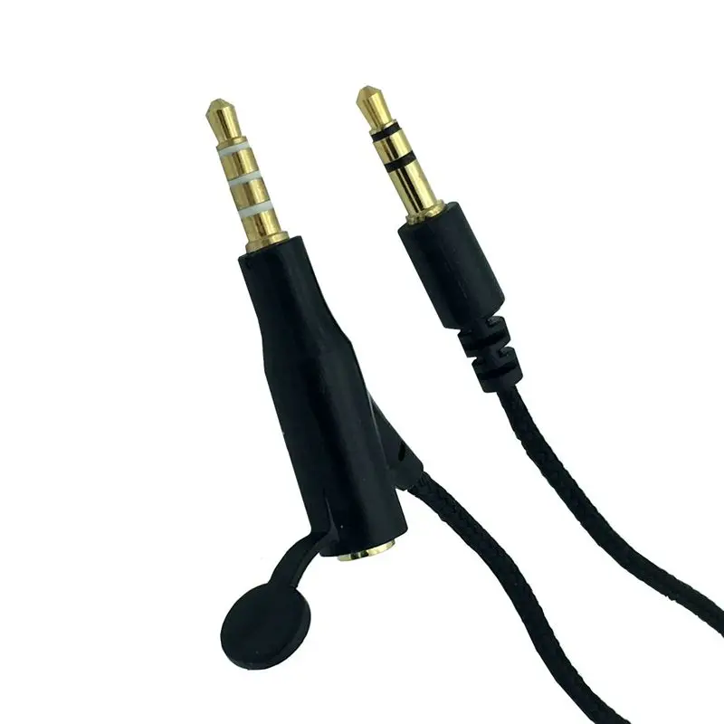 DC3.5mm 3 poli maschio a 3.5mm 4 poli maschio + cavo Audio femmina a 4 poli cavo di collegamento AUX per cuffie 1m